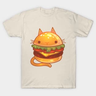 Cute Cat Burger T-Shirt